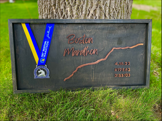 Marathon Race Course with Medal Holder